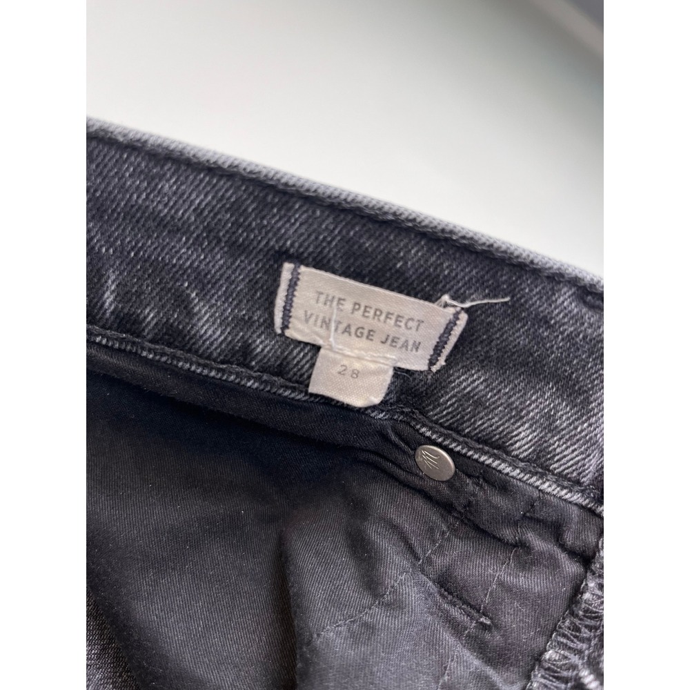 Madewell The Perfect Vintage Jean Faded Black High Rise Straight Leg Denim 28 - Picture 4 of 10